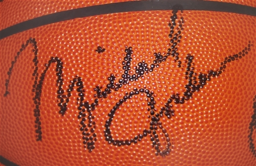 1984-85 Chicago Bulls Team Signed Spalding Basketball With 11 Signatures Including ROOKIE Michael Jordan (Beckett MINT 9)
